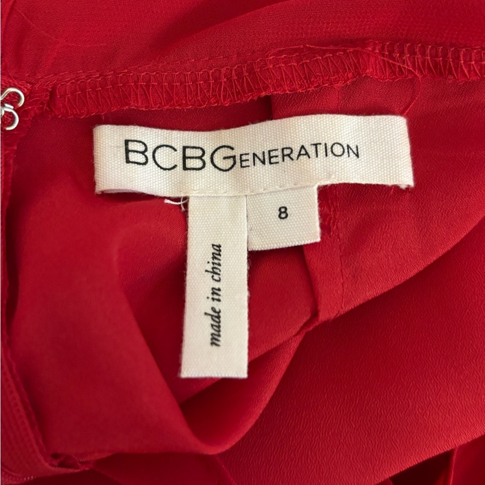 BCBG Generation Red Ruffle Dress - Picture 3 of 6